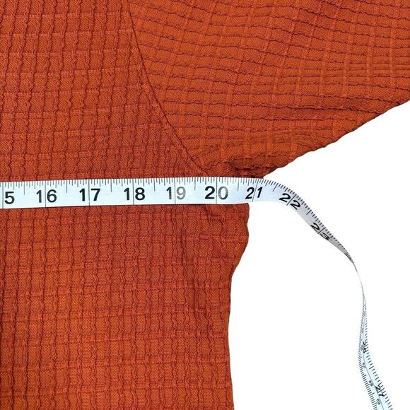 NEW Mara Hoffman Mariana Waffle Bodysuit Burnt Orange Deep V Women's Plus 3X - Picture 9 of 11